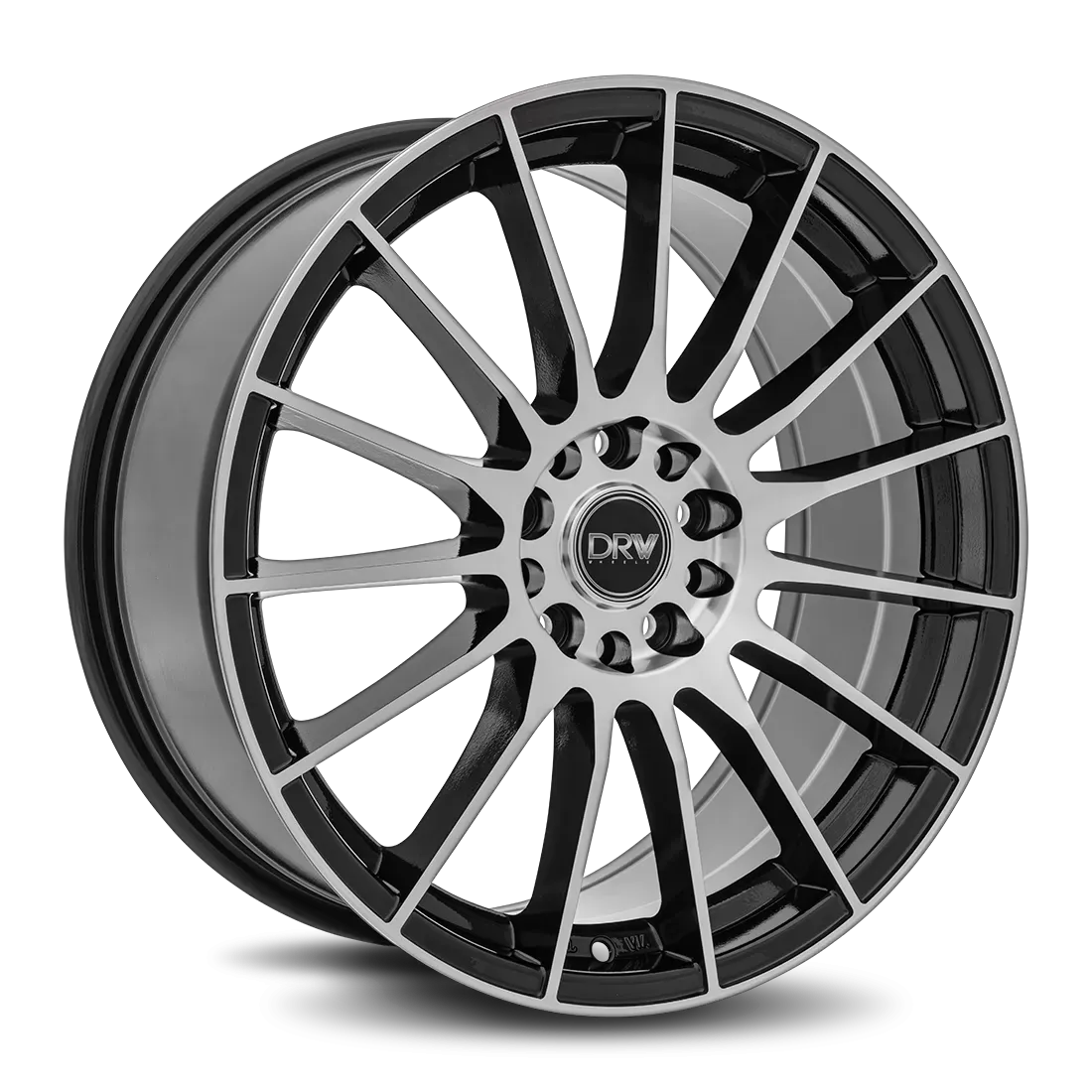 Dynamic Racing D15 Wheel 18x8 5x112/114.3 40 73.1 Gloss Black Machine Face - D15-188010H1124073BMF